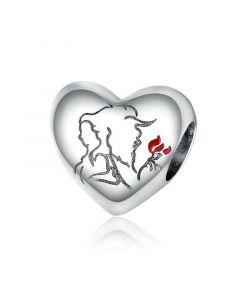Charms for Pandora Bracelet,925 Sterling Silver Charms,Love Heart Sketch Bead Charm,Fit Pandora Charms,Charms for Bracelet