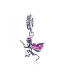 Magic Witch Pendant Charm,Fit Pandora Charms,Charms for Bracelet,Charms for Pandora Bracelet,925 Sterling Silver Charms