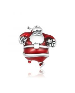 Charms for Pandora Bracelet,Santa Claus Charm Red Enamel,Fit Pandora Charms,Charms for Bracelet,925 Sterling Silver Charms