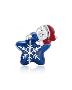 Fit Pandora Charms,925 Sterling Silver Charms,Santa Claus Snowflakes Star Charm,Charms for Pandora Bracelet,Charms for Bracelet