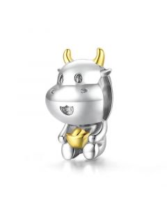 Charms for Pandora Bracelet,Fit Pandora Charms,Charms for Bracelet,Vintage Lucky Cow Charm,925 Sterling Silver Charms