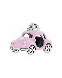 925 Sterling Silver Charms,Pink Enamel Car Gift Box Charm,Fit Pandora Charms,Charms for Bracelet,Charms for Pandora Bracelet
