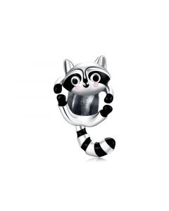 925 Sterling Silver Charms,For Pandora Charm Bracelet,Charms for Bracelet,Charms for Pandora Bracelet,Raccoon Charm,Fit Pandora Charms