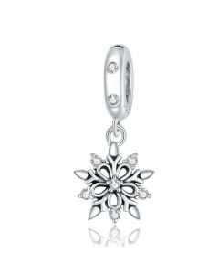 Charms for Pandora Bracelet,Charms for Bracelet,925 Sterling Silver Charms,Crystal Snowflake Dangle Charm,Fit Pandora Charms