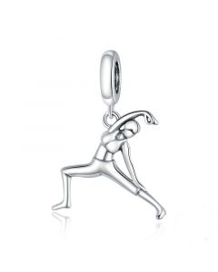 Yoga Position Dangle Pendant Charm,Charms for Bracelet,925 Sterling Silver Charms,Charms for Pandora Bracelet,Fit Pandora Charms