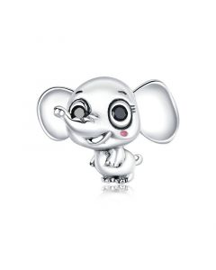 Charms for Pandora Bracelet,Black CZ Eye Elephant Charm,Charms for Bracelet,925 Sterling Silver Charms,Fit Pandora Charms