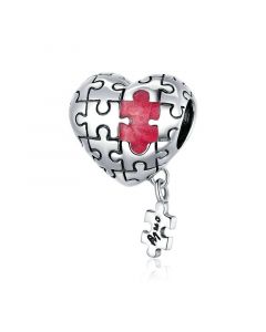 925 Sterling Silver Charms,Charms for Bracelet,Fit Pandora Charms,Love Puzzles Dangle Charm,Charms for Pandora Bracelet