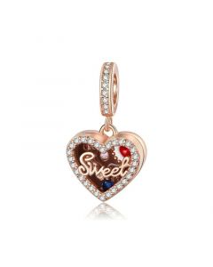 Fit Pandora Charms,925 Sterling Silver Charms,Charms for Pandora Bracelet,Rose Chocolate Gift Box Pendant Charm,Charms for Bracelet