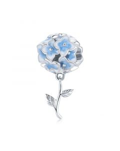 Charms for Bracelet,Charms for Pandora Bracelet,925 Sterling Silver Charms,Fit Pandora Charms,Hydrangeas Flower Pendant Charm