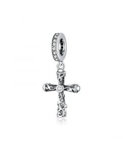 Charms for Pandora Bracelet,Vintage Cross Pendant Charm,Charms for Bracelet,925 Sterling Silver Charms,Fit Pandora Charms