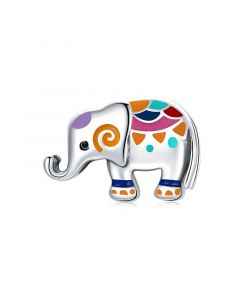Fit Pandora Charms,Charms for Pandora Bracelet,Charms for Bracelet,925 Sterling Silver Charms,Colorful Enamel Cute Elephant Charm