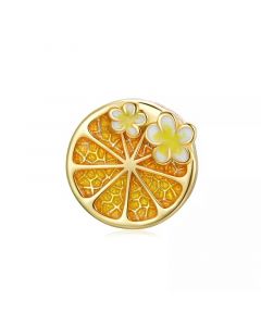 Charms for Pandora Bracelet,Fit Pandora Charms,Gold Plated Cherry Blossom Lemon Fruit Charm,925 Sterling Silver Charms,Charms for Bracelet