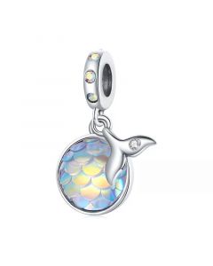 Ocean Mermaid Tail Pendant Charm,Charms for Pandora Bracelet,Fit Pandora Charms,Charms for Bracelet,925 Sterling Silver Charms