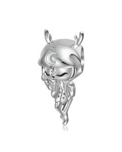 Charms for Bracelet,Charms for Pandora Bracelet,For Pandora Charm Bracelet,925 Sterling Silver Charms,Elk Girl Charm,Fit Pandora Charms
