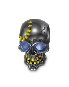 Charms for Bracelet,Fit Pandora Charms,925 Sterling Silver Charms,Charms for Pandora Bracelet,Punk Rift Skull Charm