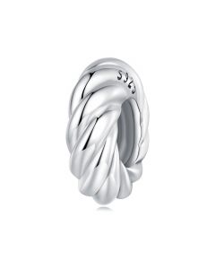 Minimalist Texture Silicone Positioning Spacer Charm,925 Sterling Silver Charms,Fit Pandora Charms,Charms for Pandora Bracelet