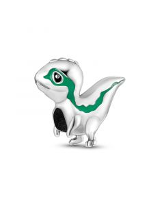 Fit Pandora Charms, Charms for Pandora Bracelet, Cute Dinosaur Green Enamel Bead Charm, Charms for Bracelet, 925 Sterling Silver Charms