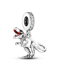 925 Sterling Silver Charms, Fit Pandora Charms, Realistic Tyrannosaur Dinosaur Dangle Charm, Charms for Pandora Bracelet