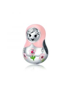 925 Sterling Silver Charms, Colorful Russian Dolls Charm, Fit Pandora Charms, Charms for Pandora Bracelet, Charms for Bracelet