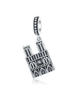 Charms for Pandora Bracelet, Fit Pandora Charms, Notre Dame de Paris Pendant Charm, Landmark of France Dangle Charm