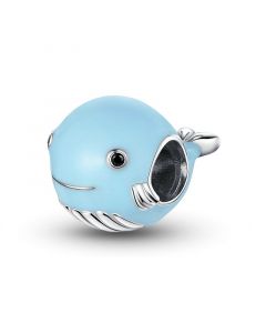 Blue Enamel Whale Bead Charm, 925 Sterling Silver Charms, Charms for Pandora Bracelet, Fit Pandora Charms, Charms for Bracelet