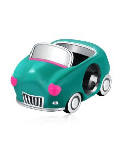 Fit Pandora Charms, 925 Sterling Silver Charms, Charms for Pandora Bracelet, Green Enamel Retro Convertible Car Bead Charm