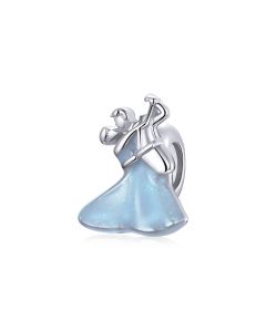 Fit Pandora Charms, 925 Sterling Silver Charms, Dancing Party Silicone Positioning Bead Charm, Charms for Pandora Bracelet