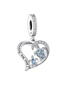 Sea Turtle Mum and Baby Charm, Charms for Pandora Bracelet, Fit Pandora Charms, 925 Sterling Silver Charms, For Pandora Charm Bracelet