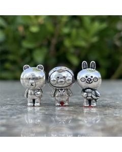Charms for Pandora Bracelet, Charms for Bracelet, Cartoon Cute Bear Rabbit Duck Charm, Fit Pandora Charms, 925 Sterling Silver Charms