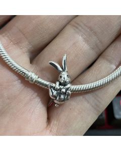 Charms for Bracelet, 925 Sterling Silver Charms, Naughty Rabbit Bead Charm, Fit Pandora Charms, Charms for Pandora Bracelet