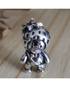 Fit Pandora Charms, Charms for Pandora Bracelet, 925 Sterling Silver Charms, Charms for Bracelet, Strawberry Bear Bead Charm