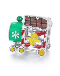 The Gingerbread Man Christmas Charm, Charms for Bracelet, Charms for Pandora Bracelet, 925 Sterling Silver Charms, Fit Pandora Charms