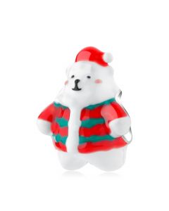 Charms for Pandora Bracelet, Charms for Bracelet, Fit Pandora Charms, 925 Sterling Silver Charms, Cute Polar Bear Christmas Charm