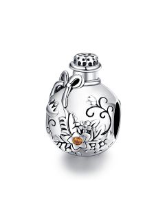 Wishing Bottle CZ Charm, 925 Sterling Silver Charms, Charms for Pandora Bracelet, Charms for Bracelet, Fit Pandora Charms