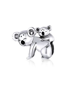 925 Sterling Silver Charms, Fit Pandora Charms, Charms for Pandora Bracelet, Koala Baby and Mom Charm, Charms for Bracelet