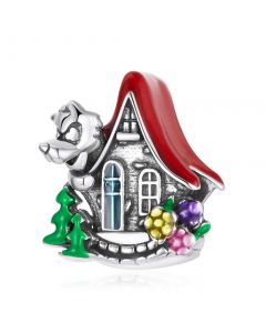 925 Sterling Silver Charms, Fit Pandora Charms, Charms for Bracelet, Charms for Pandora Bracelet, Mr. Wolf House Fairytale Charm