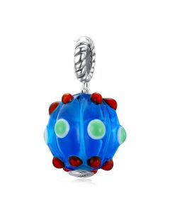 Fit Pandora Charms, Royal Blue Glass Pendant Charm, 925 Sterling Silver Charms, Charms for Bracelet, Charms for Pandora Bracelet