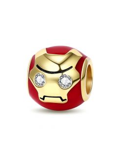 Charms for Pandora Bracelet, Movie Show Gold Man Charm, Red Head Charm, Charms for Bracelet, Fit Pandora Charms, 925 Sterling Silver Charms