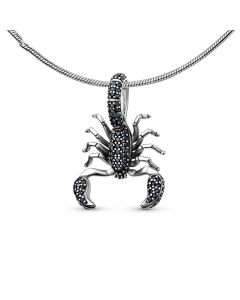Fit Pandora Charms, 925 Sterling Silver Charms, Charms for Pandora Bracelet, Charms for Bracelet, Black Scorpion Pendant Charm