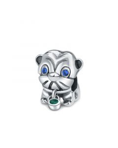 Charms for Pandora Bracelet, 925 Sterling Silver Charms, Blue Eyes Cute Dog Charm, Fit Pandora Charms, Charms for Bracelet