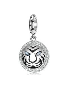 Charms for Pandora Bracelet, Fit Pandora Charms, Charms for Bracelet, Ferocious Tiger Pendant Charm, 925 Sterling Silver Charms