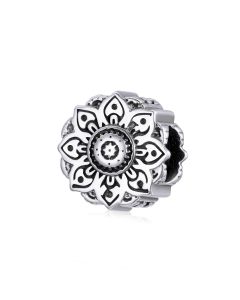 Charms for Pandora Bracelet, Fit Pandora Charms, Charms for Bracelet, Vintage Lotus Bead Charm, 925 Sterling Silver Charms