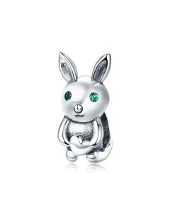 925 Sterling Silver Charms, Charms for Pandora Bracelet, Innocence Rabbit Charm, Fit Pandora Charms, Charms for Bracelet