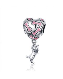 Charms for Pandora Bracelet, 925 Sterling Silver Charms, Fit Pandora Charms, I Love My Dog Charm, Dog Pendant, Dog Dangle Charm