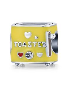 925 Sterling Silver Charms, Charms for Bracelet, Charms for Pandora Bracelet, Fit Pandora Charms, Toaster Charm, For Pandora Charm Bracelet