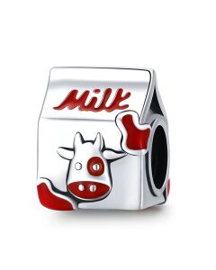 Charms for Pandora Bracelet, Fit Pandora Charms, 925 Sterling Silver Charms, Charms for Bracelet, Milk Carton Charm