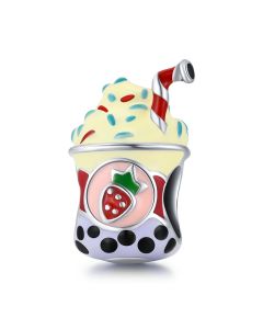 Ice Cream Milk Tea Charm, Charms for Bracelet, Charms for Pandora Bracelet, Fit Pandora Charms, 925 Sterling Silver Charms