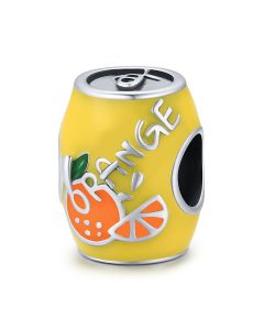 Charms for Pandora Bracelet, Charms for Bracelet, Orange Juice Can Charm, 925 Sterling Silver Charms, Fit Pandora Charms