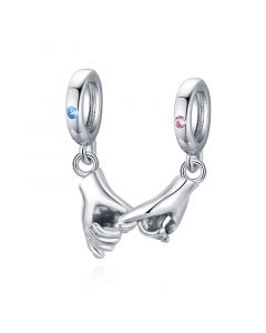 Pinky Swear Charm, Promise Charm, Charms for Bracelet, Fit Pandora Charms, Charms for Pandora Bracelet, 925 Sterling Silver Charms