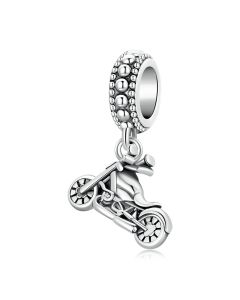 Charms for Pandora Bracelet, Charms for Bracelet, Simple Motorcycle Pendant Charm, Fit Pandora Charms, 925 Sterling Silver Charms